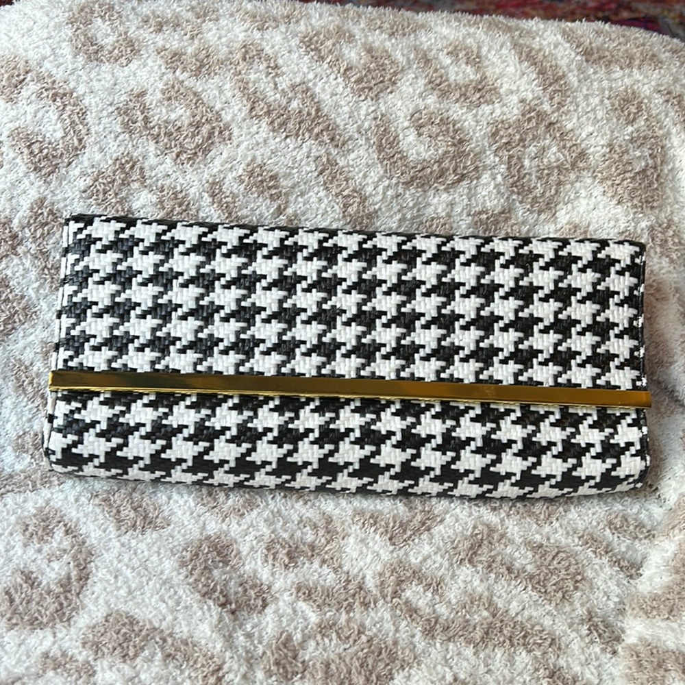 Black and white clutch